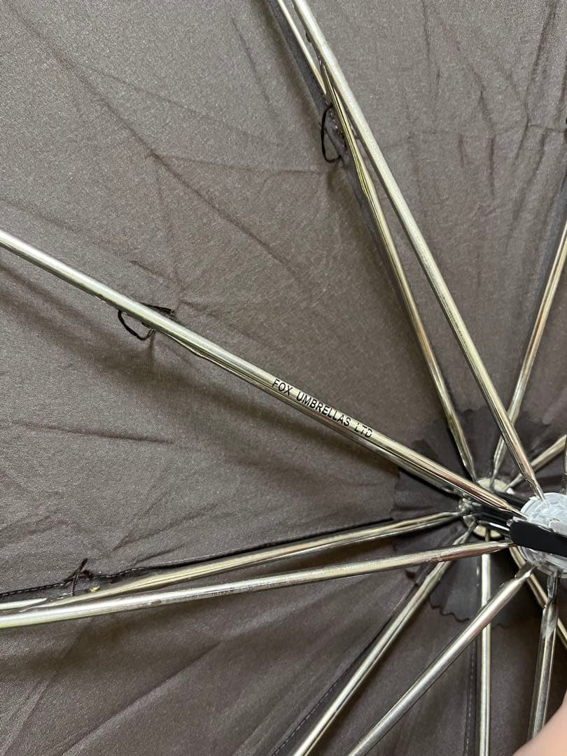 FOX UMBRELLAS 折りたたみ傘 ブラウン 藤