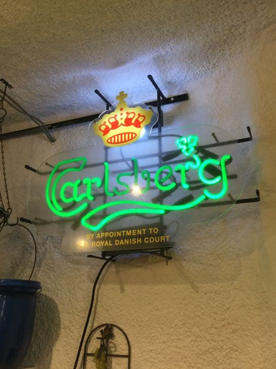 カールスバーグ　ネオン管　看板　アンティーク
