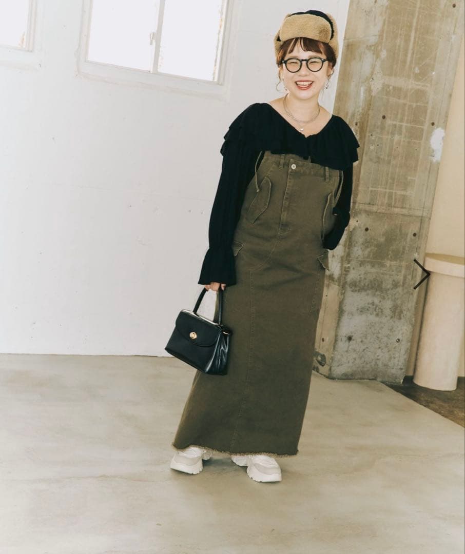 新品タグ付き＊LOWRYSFARM ビンテージライクミリタリージャンスカ