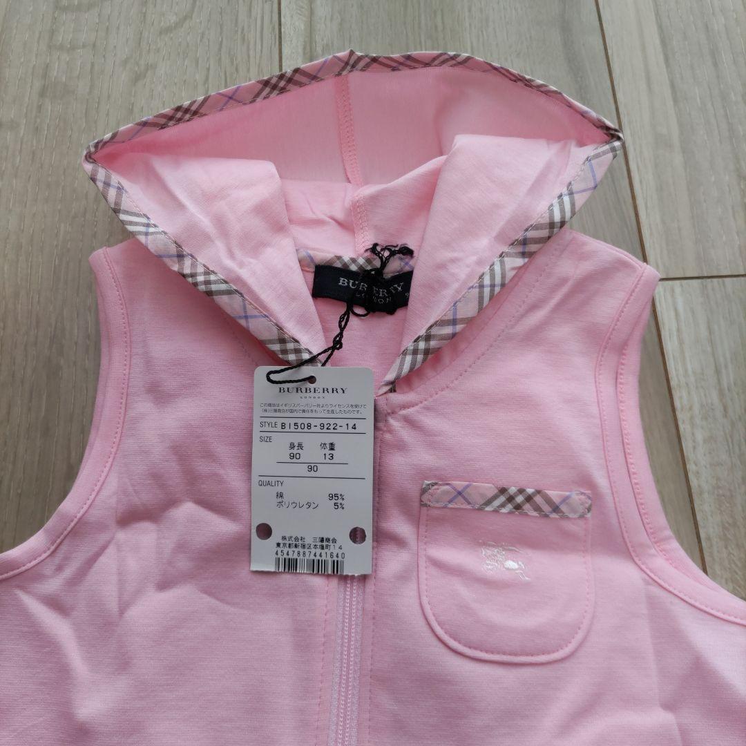 BURBERRY　ベビー90cmノースリーブフード付ワンピース