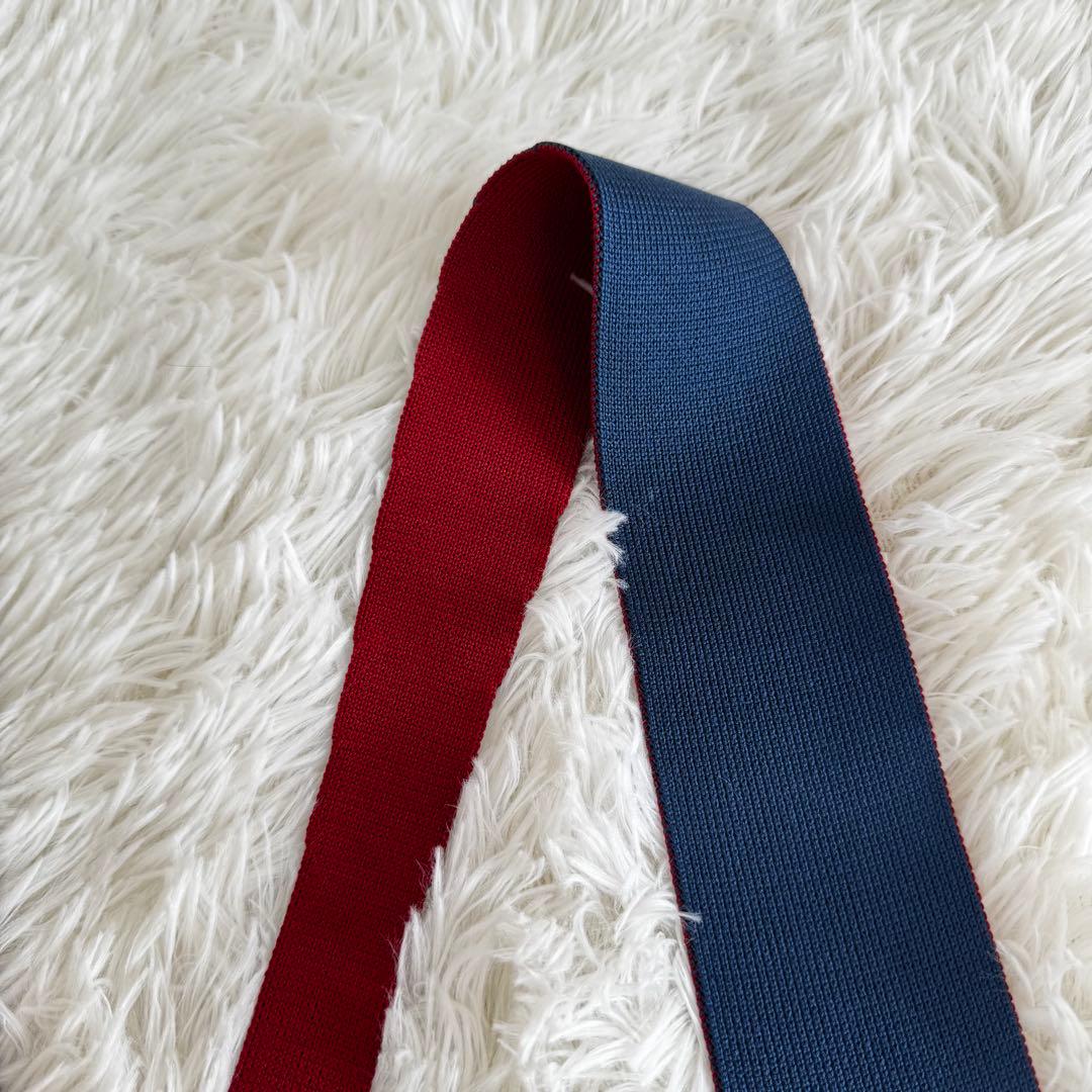 エルメス HERMES ニットタイ 4WAY ロゴ刺繍 リバーシブル イタリア製