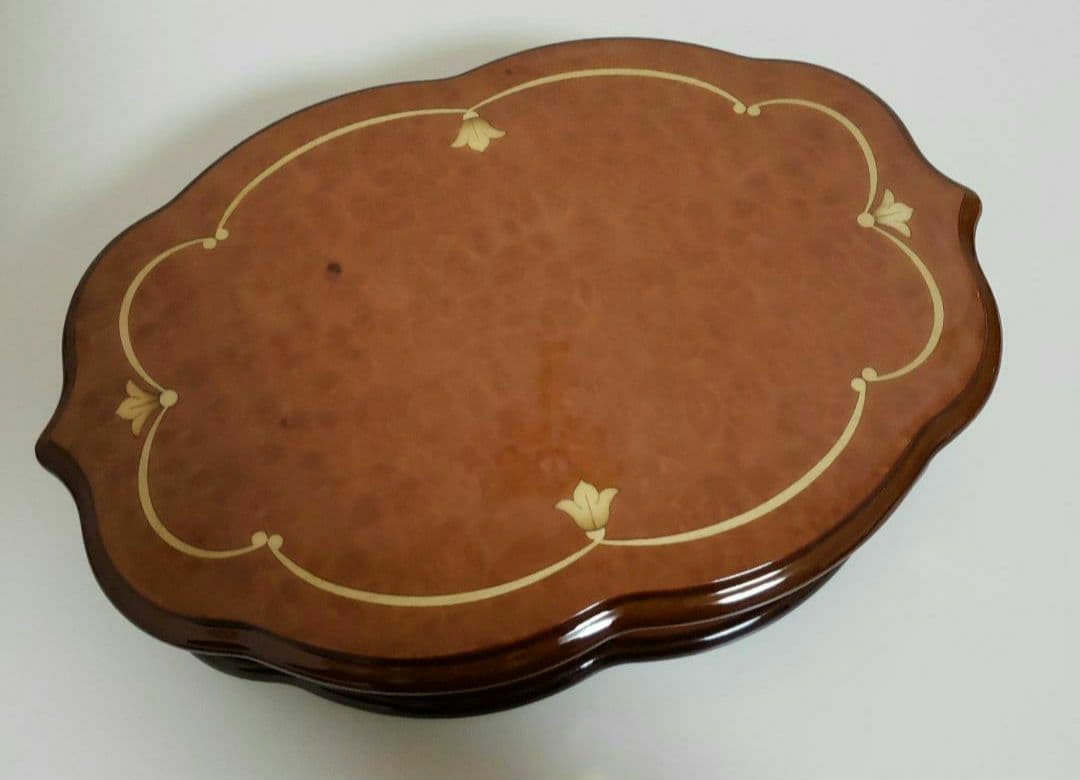 ★新品★リュージュ72弁オルゴール　月の光　リーフ型象篏細工