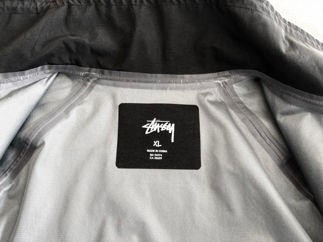 STUSSY／APEX シェル ジャケット ブラック ナイロンジャケット