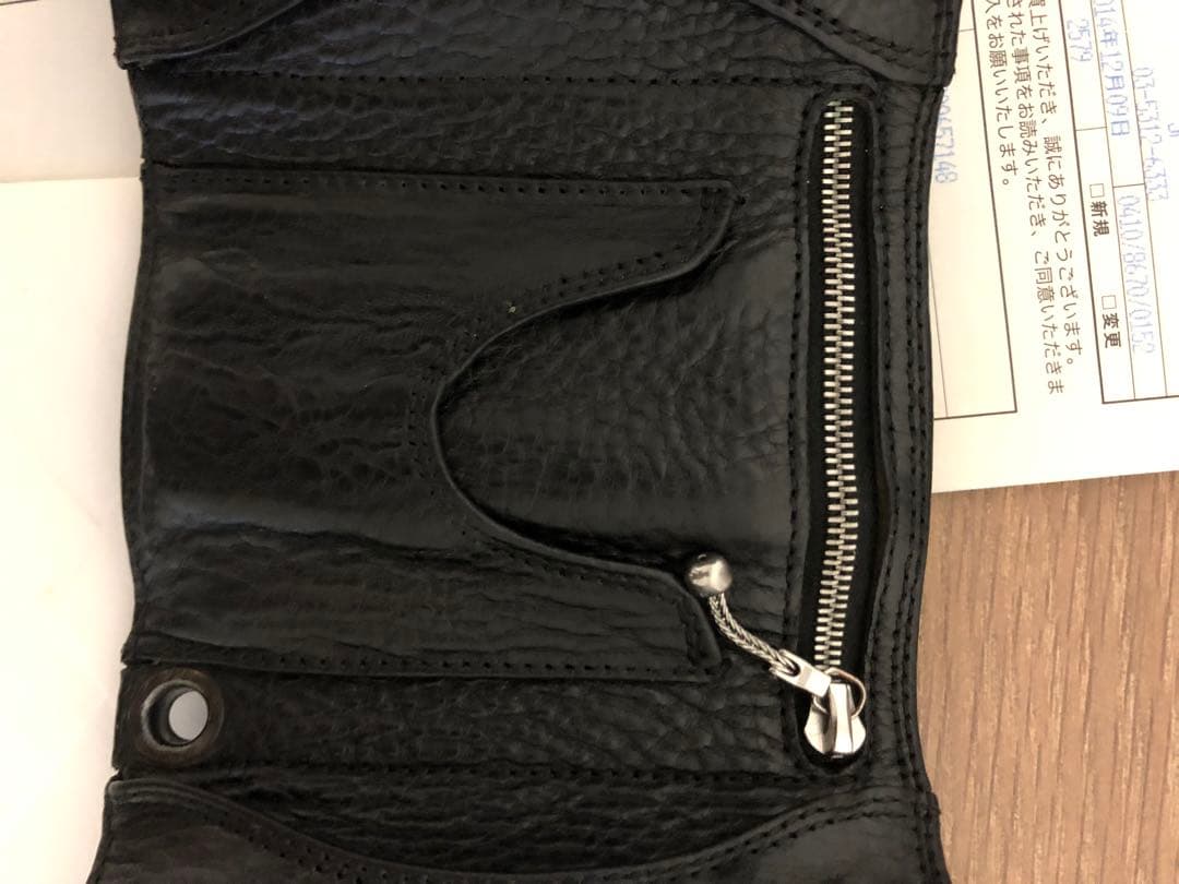 【超美品】CHROME HEARTS ヘビーレザー 3フォールド　未使用に近い