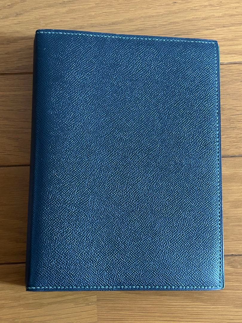 HERMES ネイビー レザー システム手帳