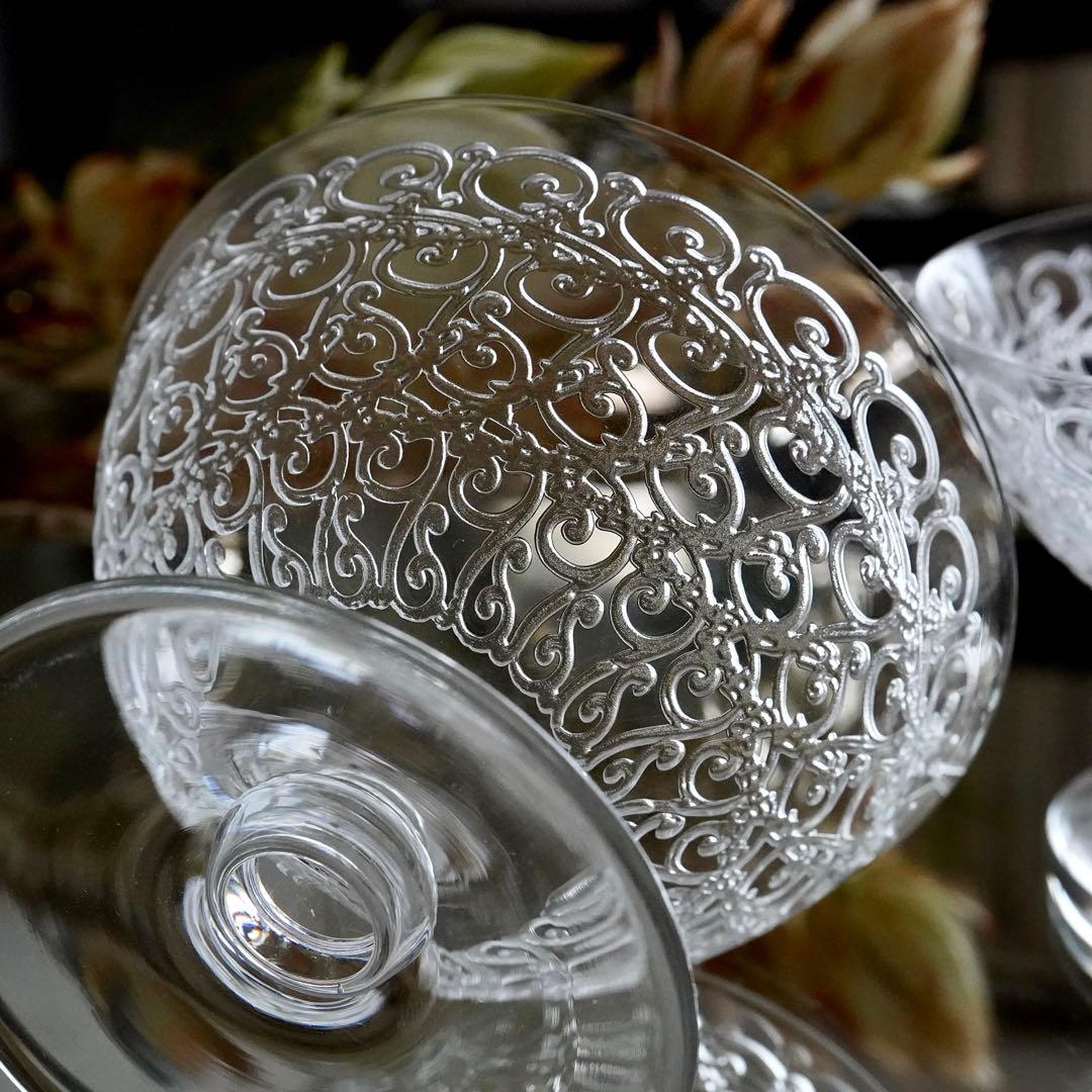 ★希少 オールドバカラ シャトーブリアン シャンパンクープ グラス ペア 極美品