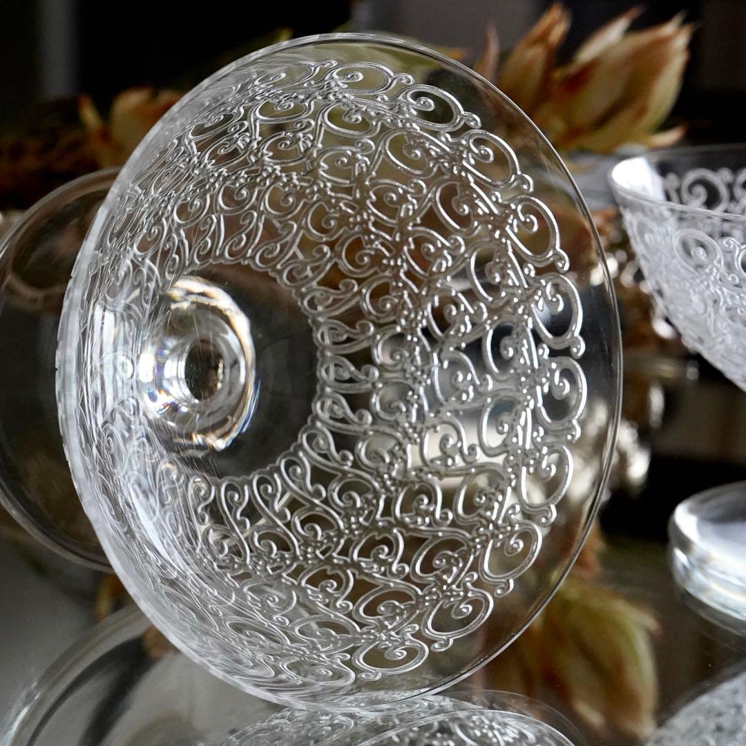 ★希少 オールドバカラ シャトーブリアン シャンパンクープ グラス ペア 極美品