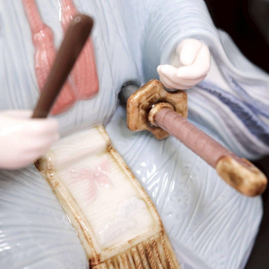 リヤドロ ひな人形 フルセット リアドロ 節句 置物 陶器 アート台座 屏風