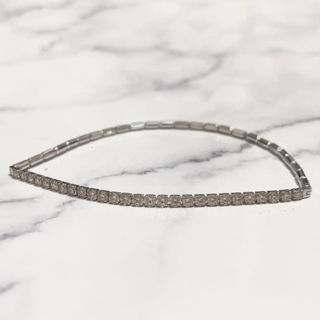 ディーラリエ プラチナ ダイヤ 伸縮ブレスレット Pt950 1.00ct 新品
