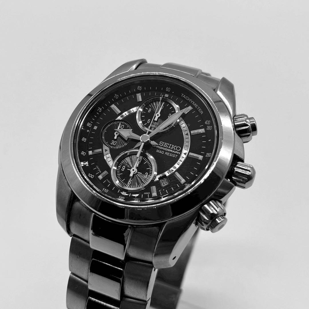 SEIKO CHRONOGRAPH 7T92-0DJ0 プロスペックス　文字盤黒