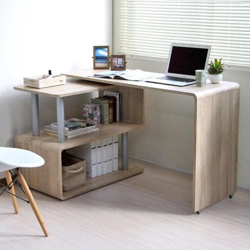 【新品送料無料】パソコンデスク コーナー 回転　L字型 幅120cm 幅85cm