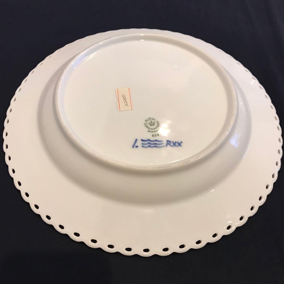 【未使用】希少 ヴィンテージ デンマーク フルレース ブルーフルーテッド 2枚組