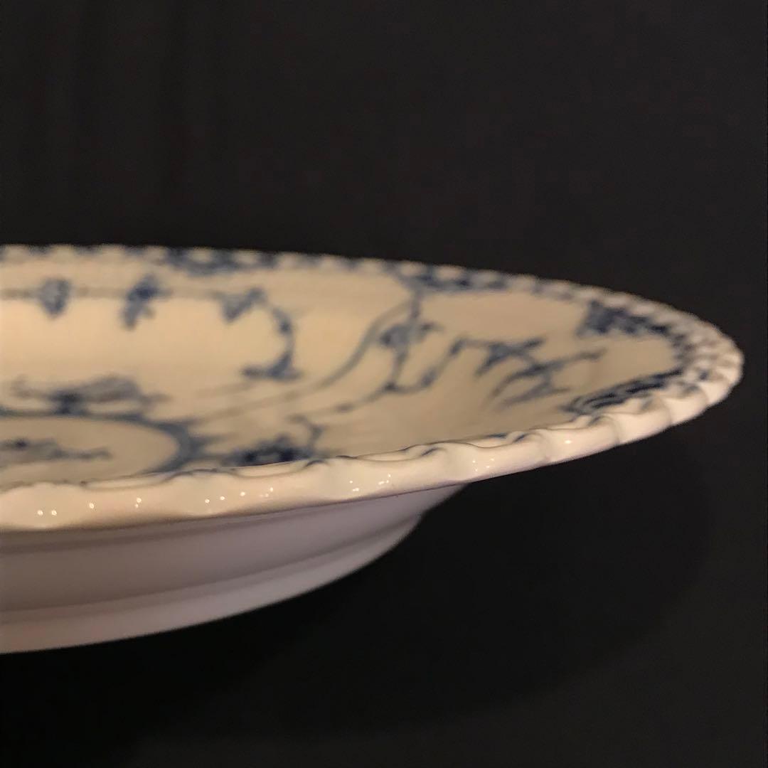【未使用】希少 ヴィンテージ デンマーク フルレース ブルーフルーテッド 2枚組