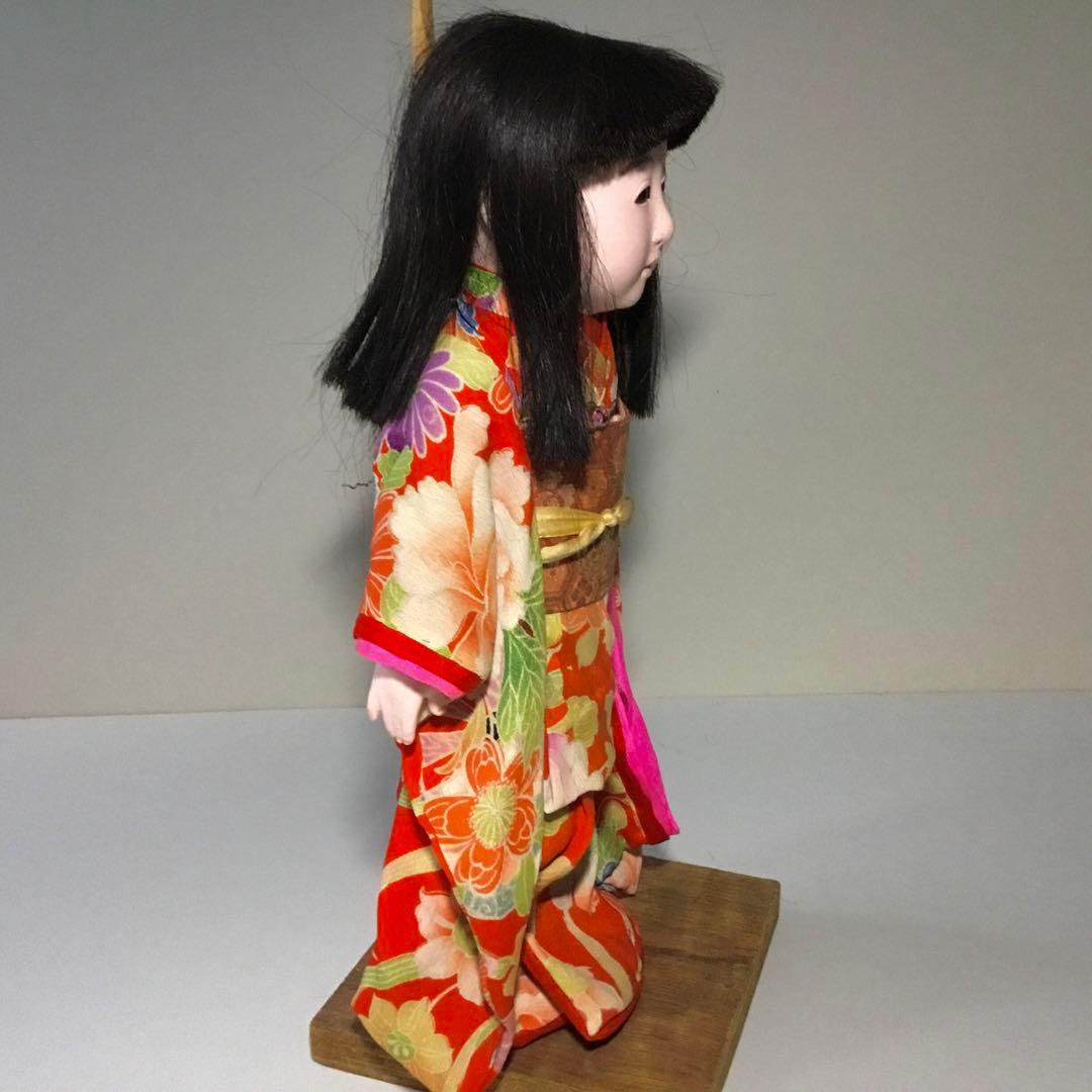 市松人形◆昭和初期 女の子◆人毛 日本人形 アンティーク 大正ロマン 抱き人形