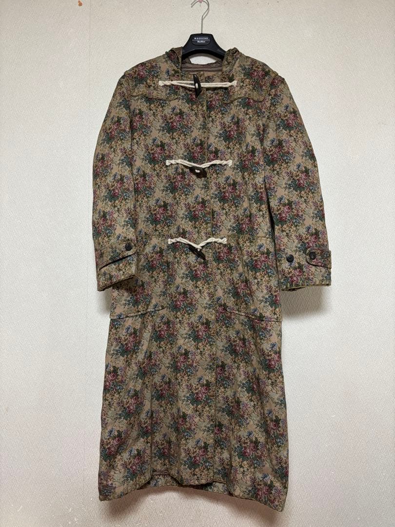 ワンダフルワールドKANEKOISAOカネコイサオ★花柄 ダッフルコートフード付