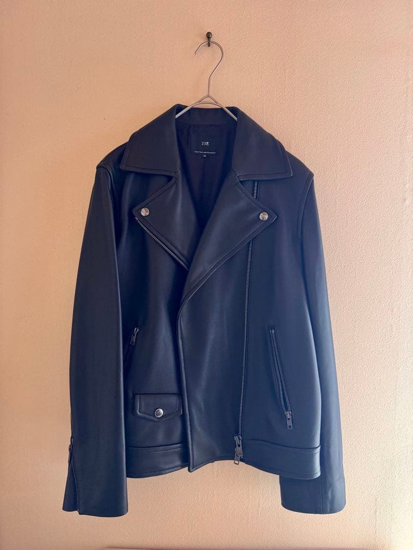 23区　シープレザーライダースジャケット　サイズ38