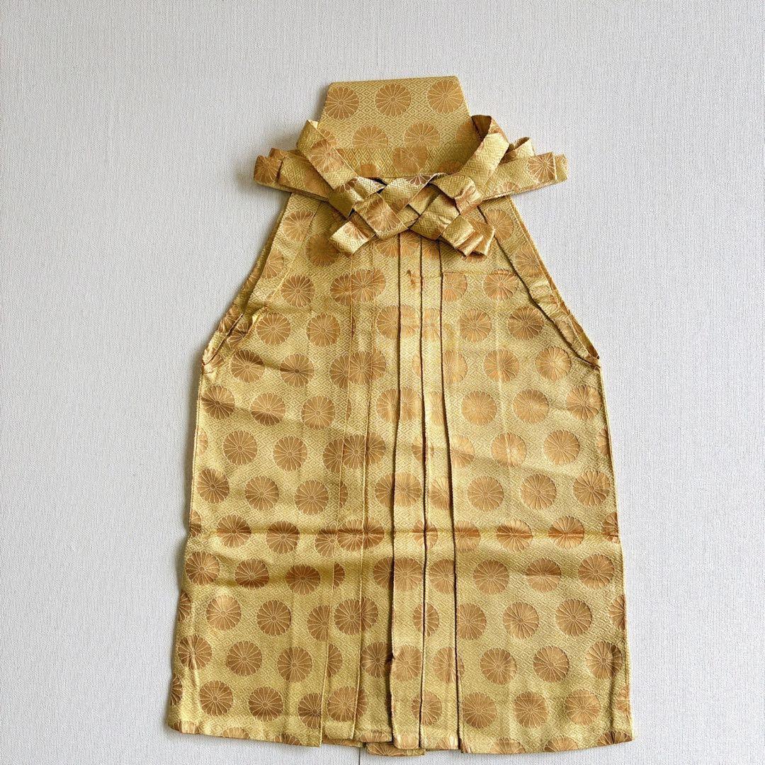 セット　七五三　5歳　男の子　袴　はかまかみしも　ゴールド　袴丈63