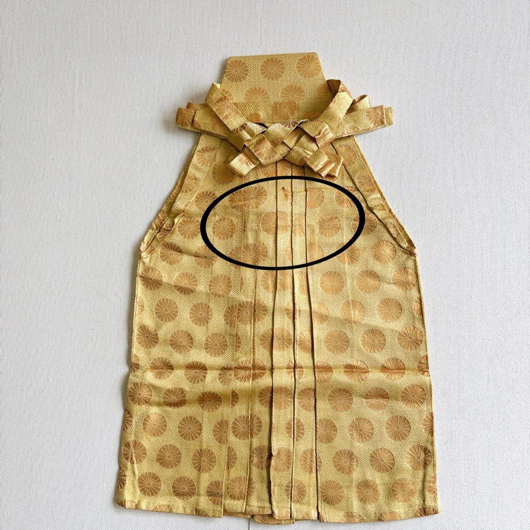 セット　七五三　5歳　男の子　袴　はかまかみしも　ゴールド　袴丈63