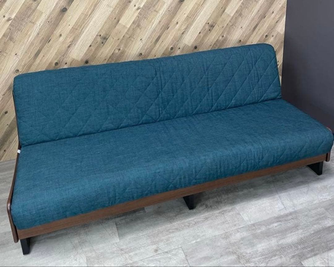 大川家具 モーブル ドロシーⅡ ソファベッド 200cm ブルー×ブラウン