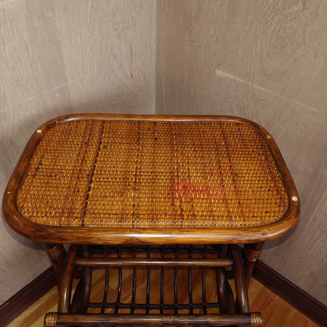 ラタン製マガジンラック ブラウン【匿名配送】