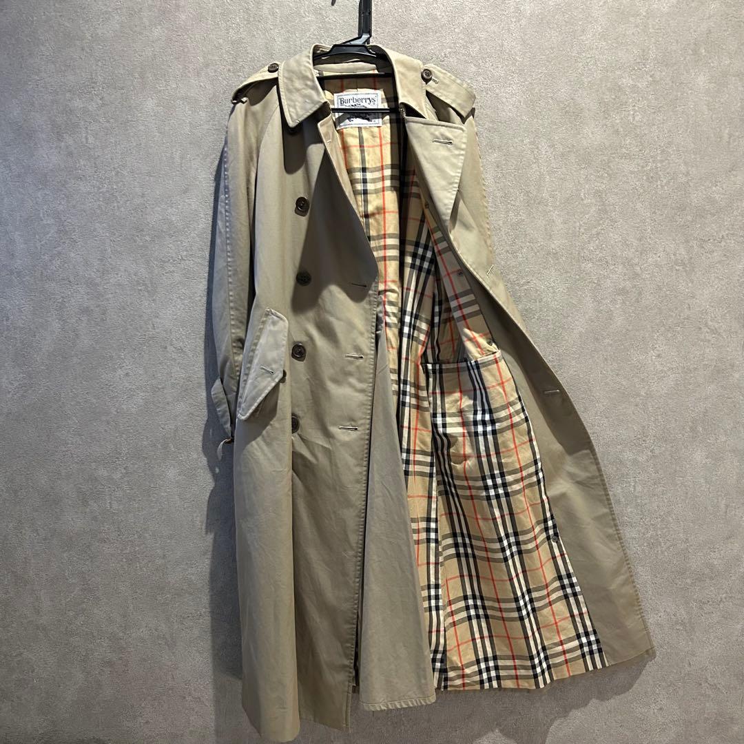 【希少/玉虫色】バーバリー プローサム トレンチコート 綿100% 白タグ