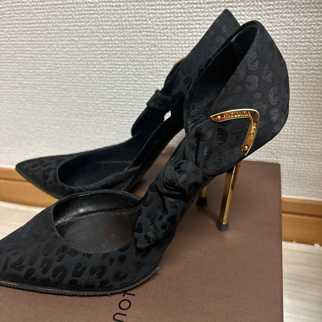 LOUIS VUITTON レオパード柄 ハイヒールパンプス