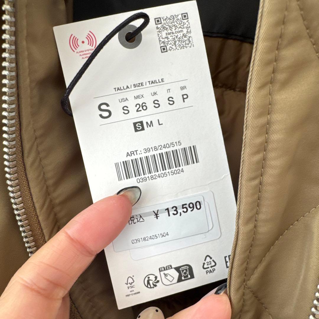 ZARA ザラ　フェイクファー襟ボンバージャケット