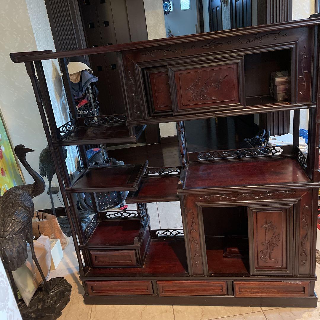 古代マホガニーのキャビネットの高さ122幅118
