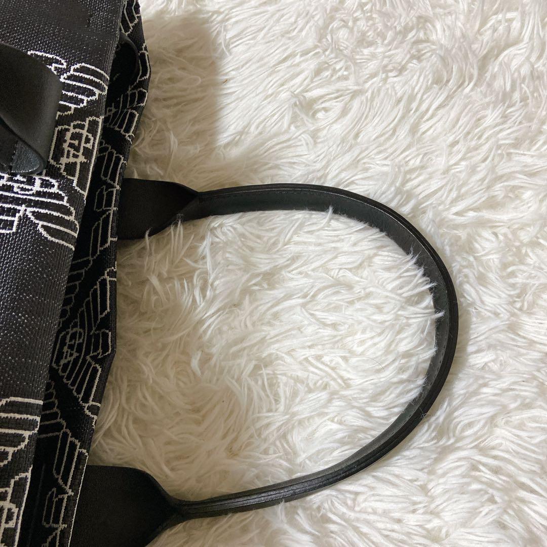 うさぎ ⭐️エンポリオアルマーニ　トートバッグ　A4サイズ 総柄　ロゴ