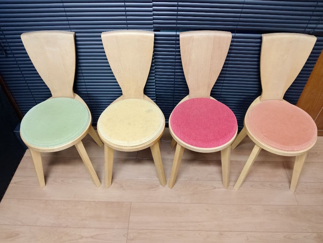 ​高級家具 Tishler ティシュラー 無垢材 たまごチェア 4脚 定価24万