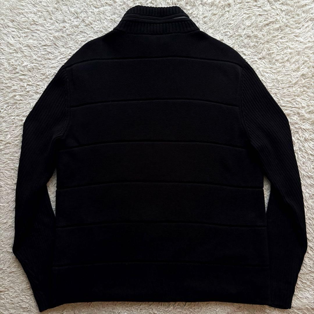 ★希少 Lサイズ★ ARMANI EXCHANGE ドライバーズニット 黒