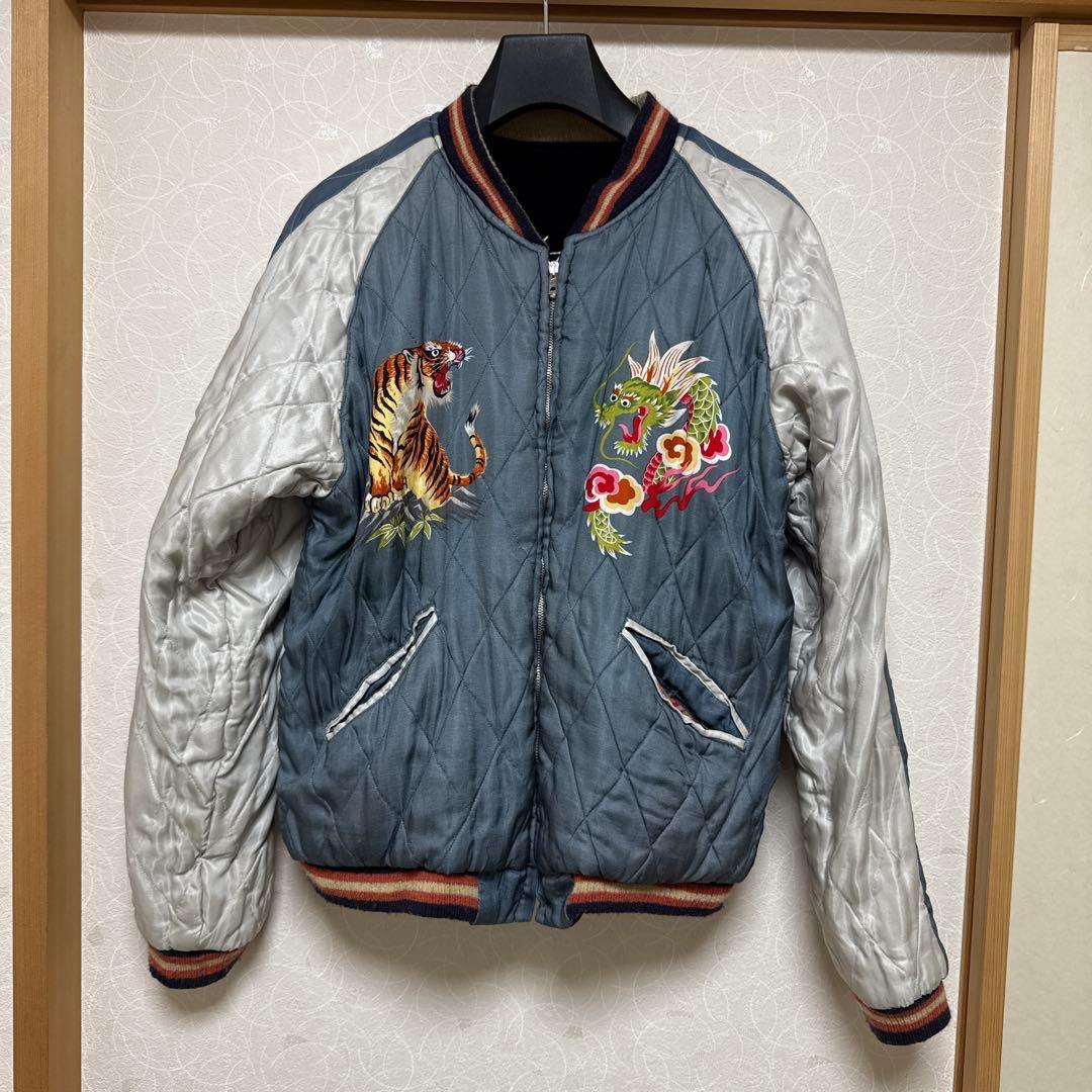 港商　別珍スカジャン　スペシャル　TT11201 コブラ×虎