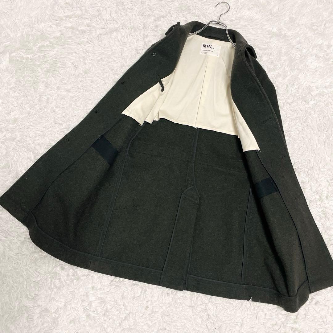 人気のLサイズ✨MHL. マーガレットハウエル ウールロングコート ステンカラー