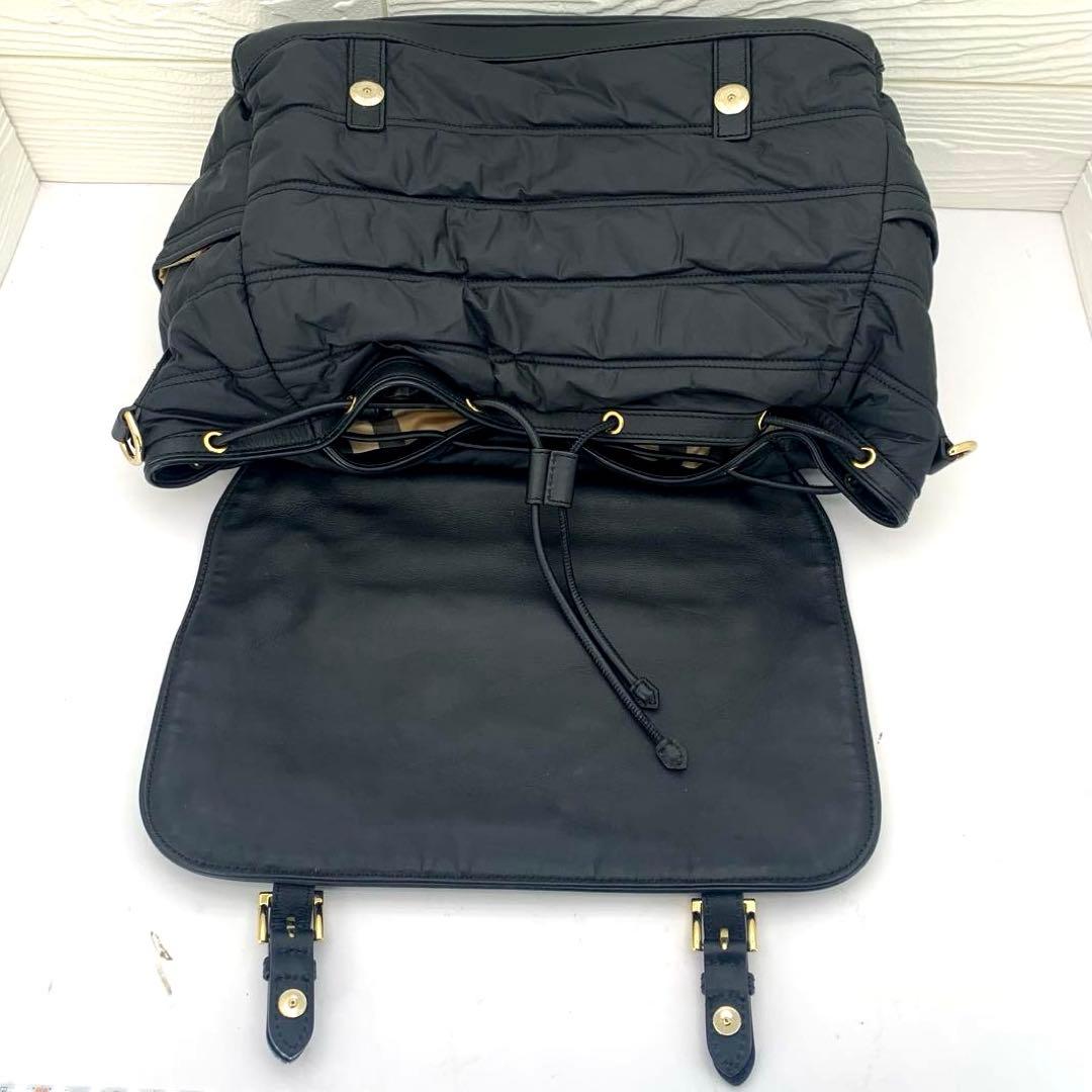 希少！Burberry ノバチェックマザーズバッグ キルティングレザー2Way