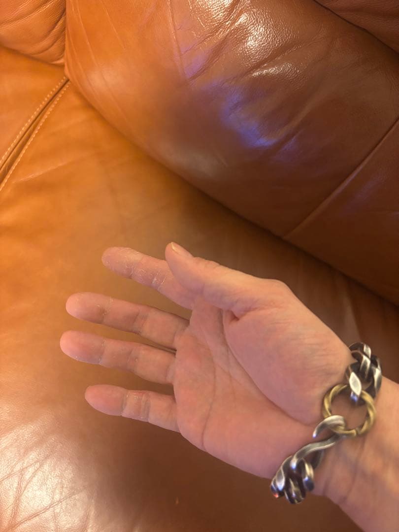 ブラス製　シルバーメッキ　ブレスレット