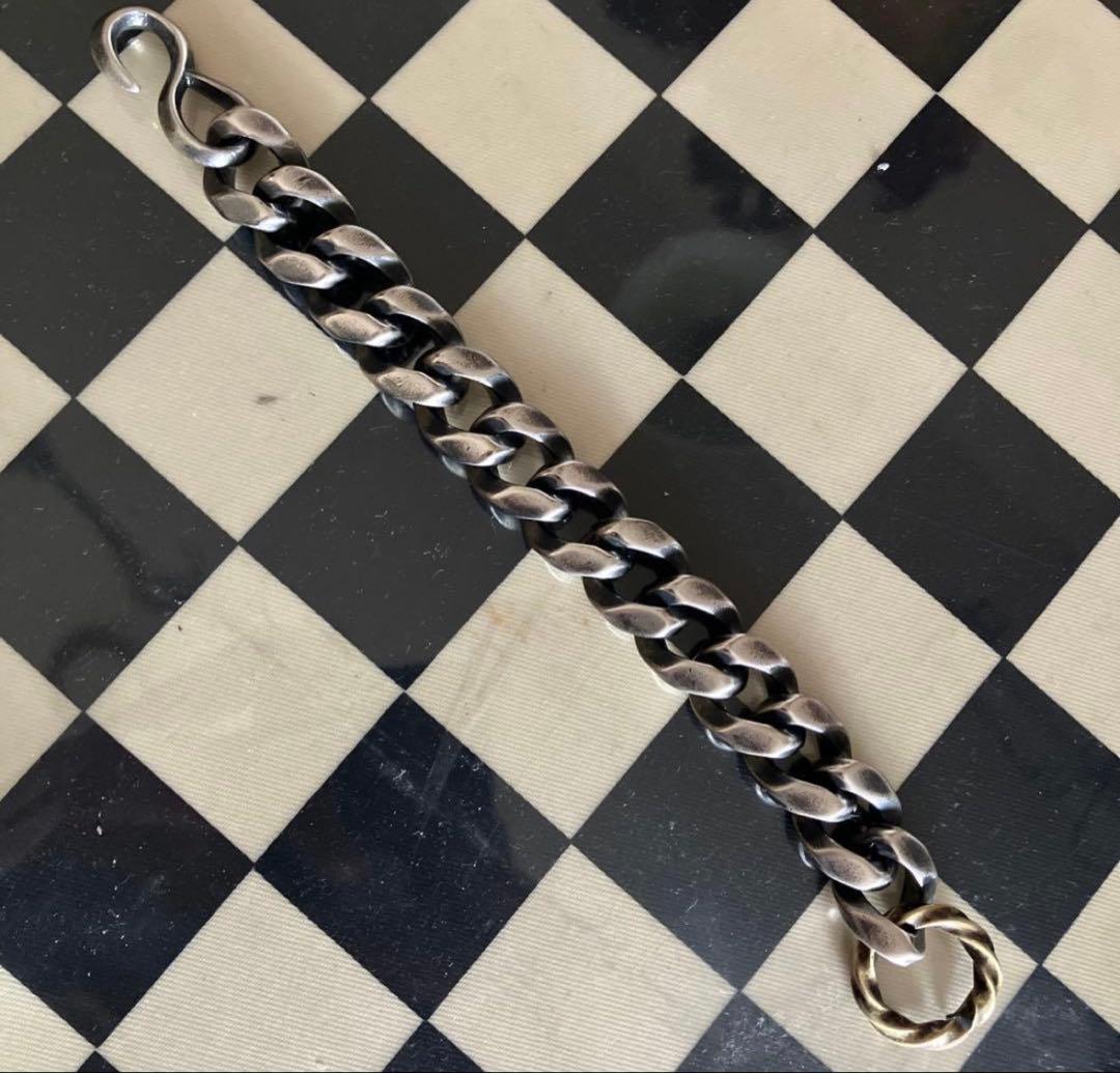 ブラス製　シルバーメッキ　ブレスレット