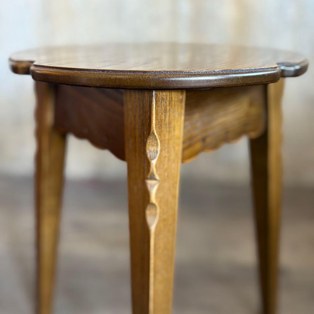 パリの雑貨屋　オーク材　ラウンドスツール