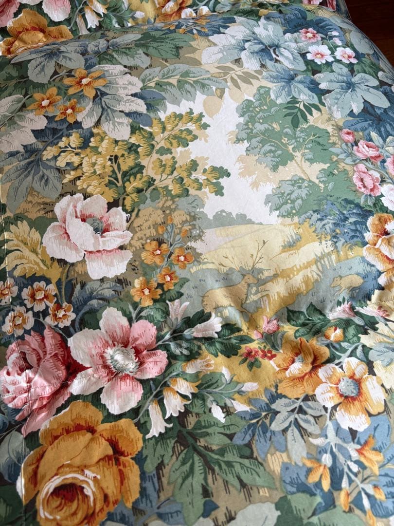 西川 羽毛掛ふとん(D)ハンガリーマザーグース 93%(サンダーソン) (鹿柄)