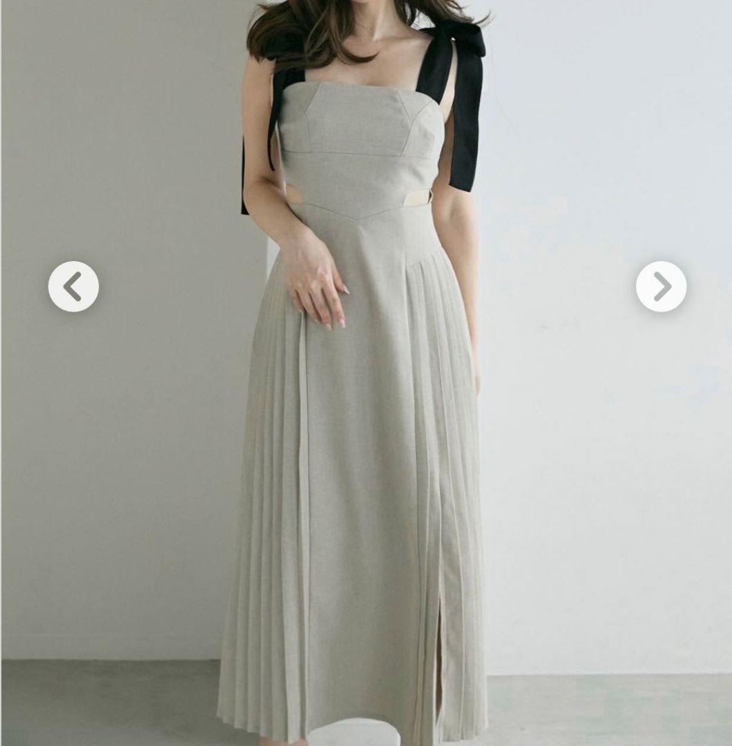 andmary　Ann ribbon pleats dress　アンドマリー