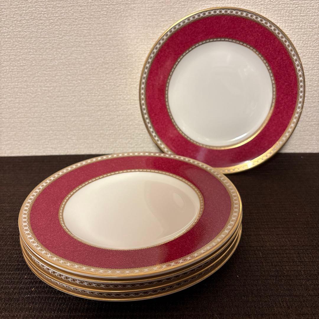 ウェッジウッド　ユーランダー　パウダールビー　デザートプレート　20.5cm