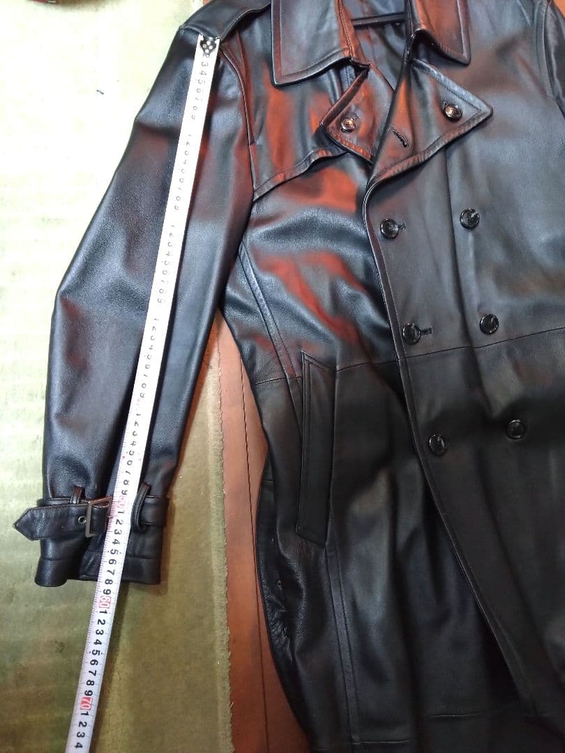 【羊革】ロングトレンチコート