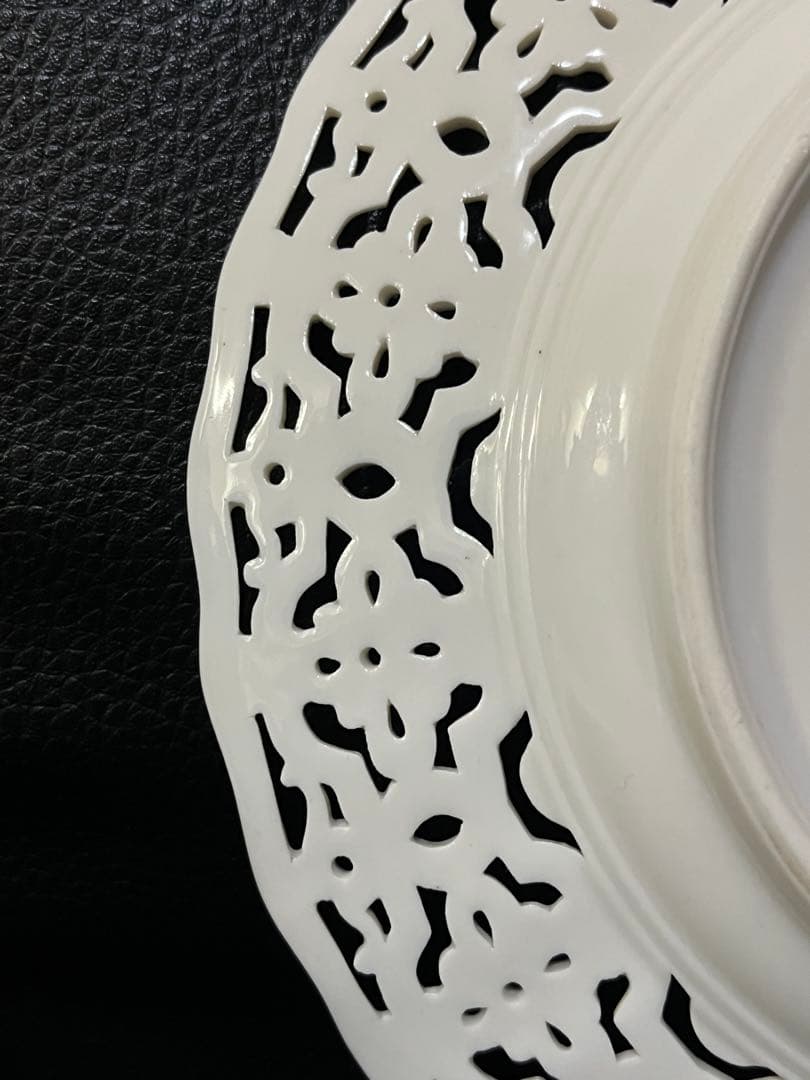 マイセン 朱金オニオン 透かし皿 レース飾皿21cm超貴重