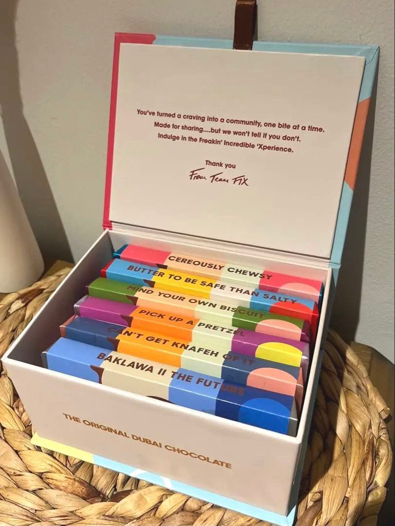 ドバイチョコ　FIX オリジナル６種６枚BOX 1月上旬発送