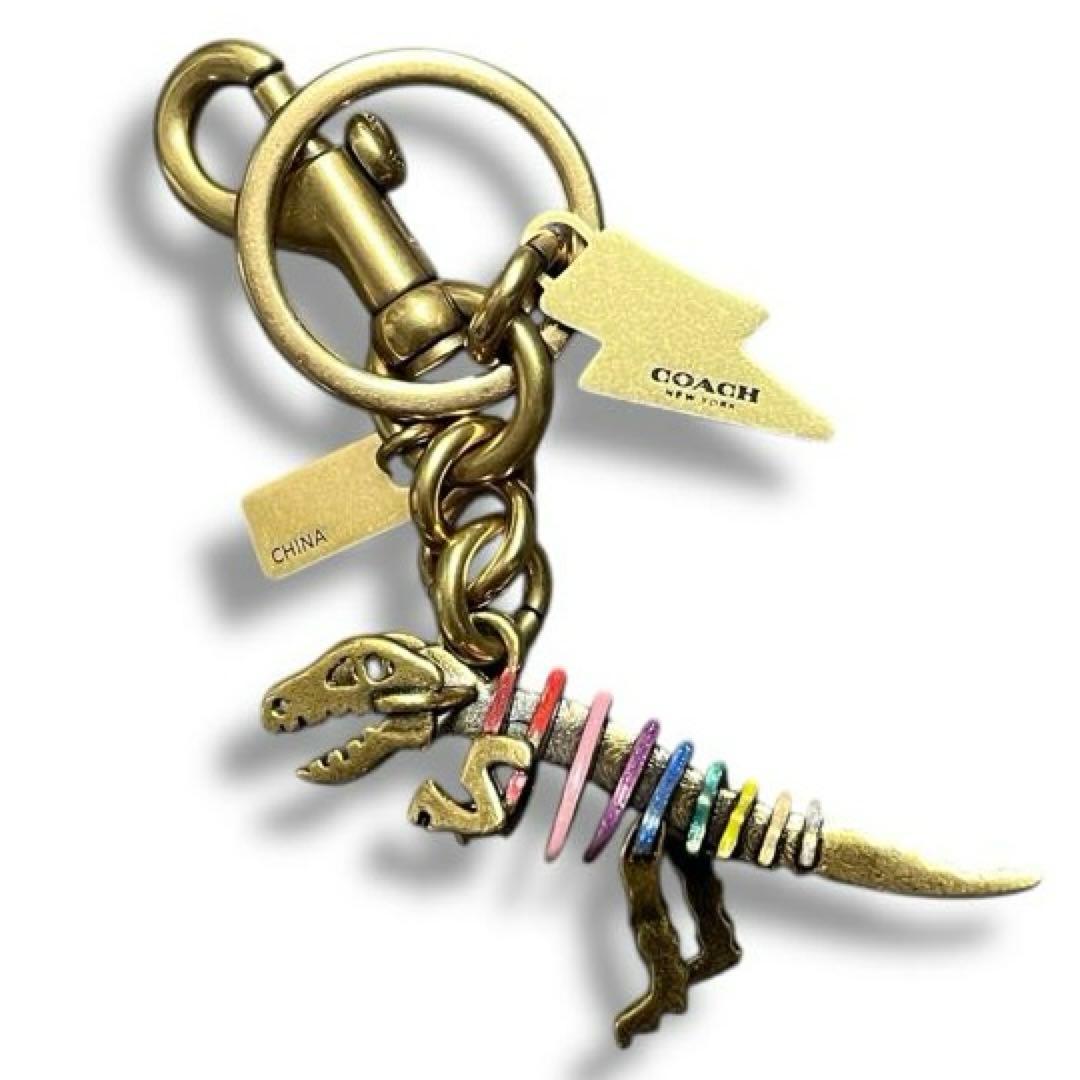 美品 コーチ COACH キーホルダー キーチェーン チャーム レキシー 恐竜