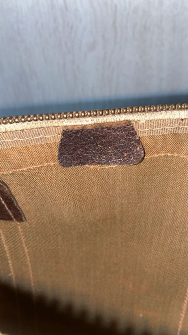 オールドグッチ　ボストンバッグ　GG柄　スプリーム　レザー　PVC ブラウン