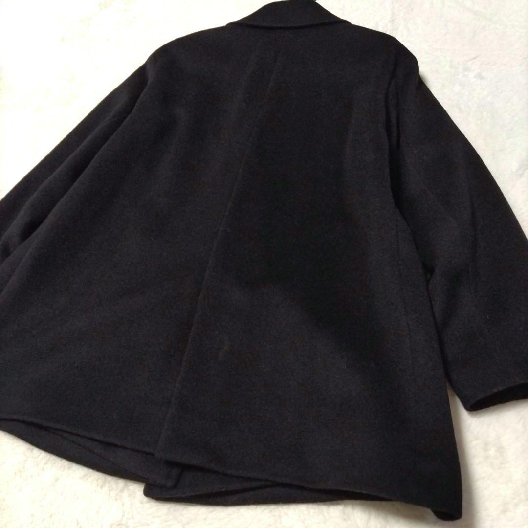【美品】23区 ウール アンゴラ ビーバーチェスターコート 38 ブラック