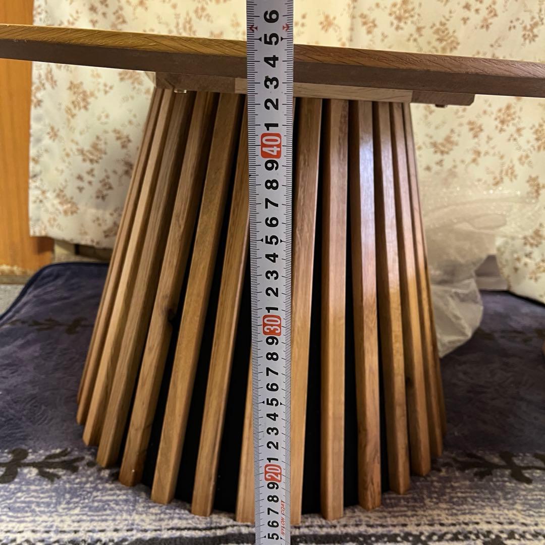 cracker 専用LOWYA ロウヤ 円形センターテーブル 木目調 幅120