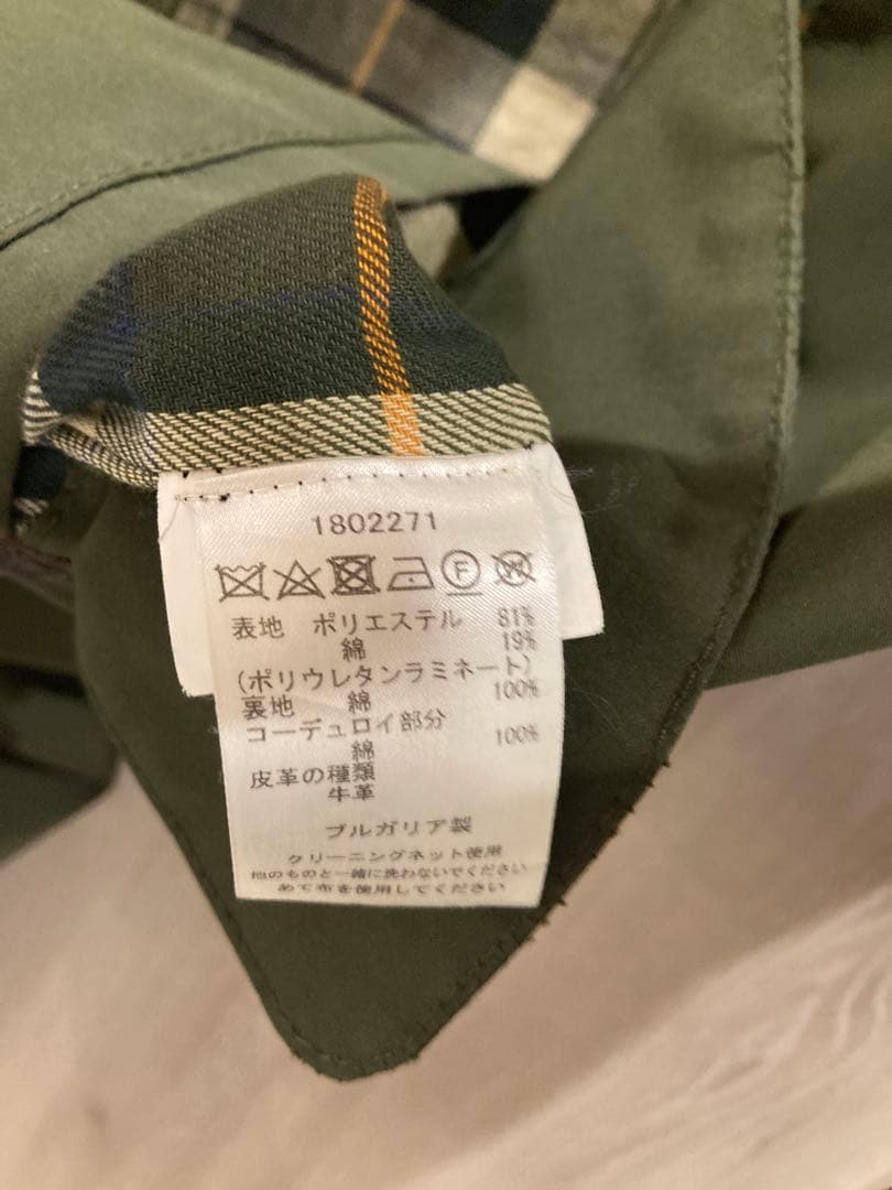 バブアー　シングルブレステッドコート　サイズ38