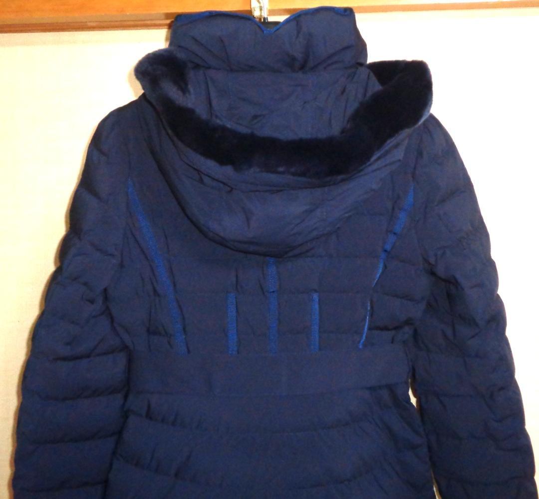 M’S GRACY エムズグレイシー ロングダウンコート 40紺 レッキスファー