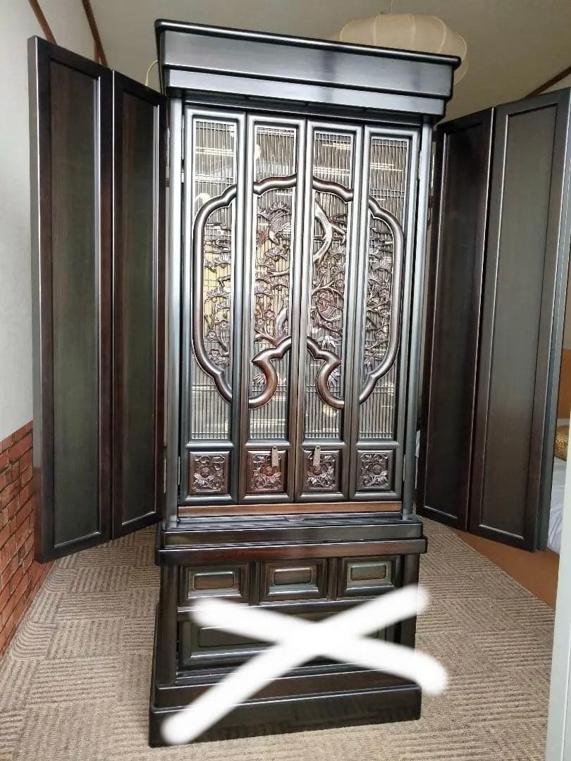 札幌及び周辺現地取引　仏壇　経机　仏具　仏前座布団　セット　用法　行事　一式